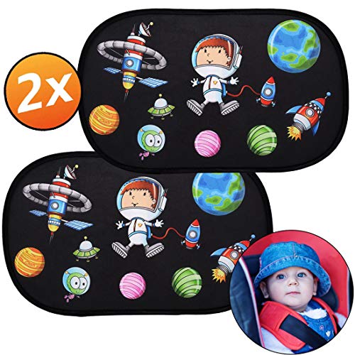 Goosky - Pantalla para ventana de coche para niños y bebés, parasol para coche, con protección contra rayos UV de adsorción de PVC, protección contra la luz solar