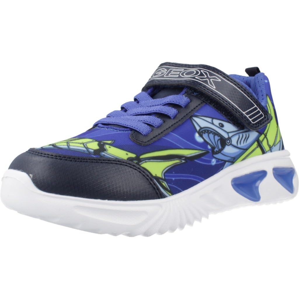 Geox J Assister BOY B, Boys’ Sneaker, Royal/Navy,