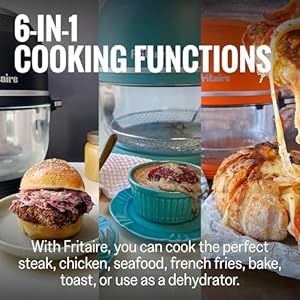 Non toxic air fryer glass airfryer 5 quart w 360 visibility self cleaning 400f vortex air fryer for even cooking bpa free teflon free 6 in 1 functions rotisserie roast bake orange  urban country home decor