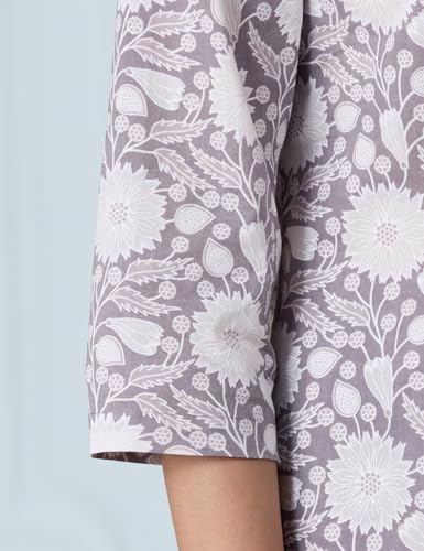 Image of Amazon Brand - Myx Women Cotton Printed A-line Short Kurti (Available in Plus Sizes)
