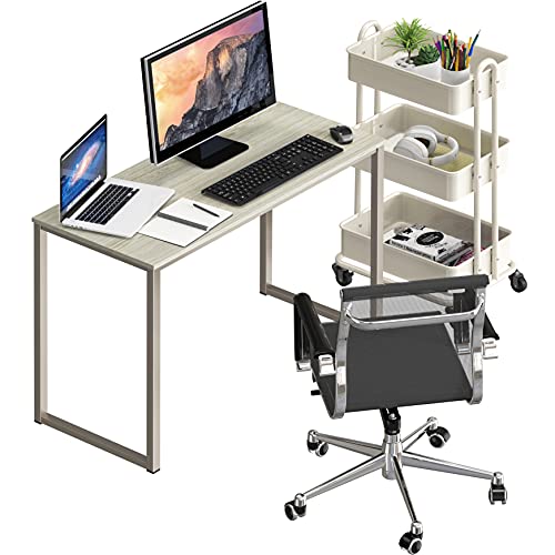 Image of SHW Mission 32-Inch Home Office Computer Desk, Maple