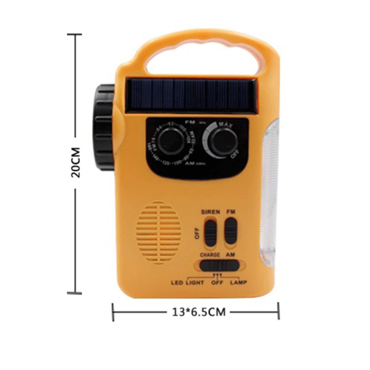 TOYANDONA Solarbetriebene Campinglampe mit Handkurbel Multifunktions LED Leuchte aus Kunststoff mit 13 Leds Wiederaufladbar für Outdoor und Notfälle