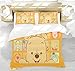 Bfrdollf Disney Parure de lit avec taie d'oreiller Motif Winnie l'ourson Impression numérique 3D pour adultes et enfants (1200 x 200 cm)
