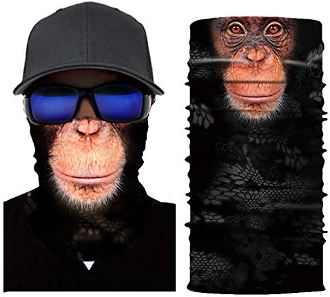 amocane Neck Gaiter Face Mask Reusable, Bandana Head Wrap, UV Motorcycle Ski Scarf for Women Men
