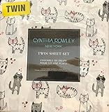 Cynthia Rowley Cats and Hearts Sheet Set (Twin)