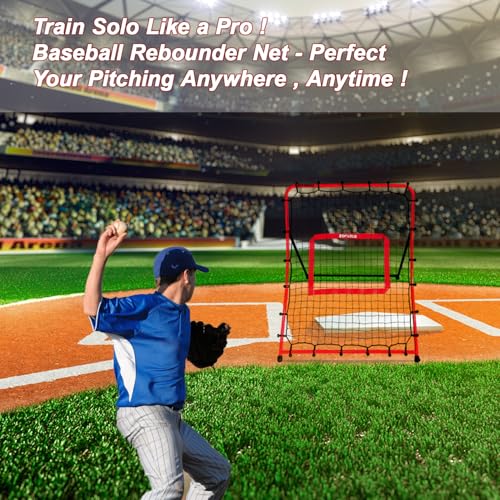 image for Zonlolo Baseball Pitchback Net, Rebounder Net, Pitching Return Trainer