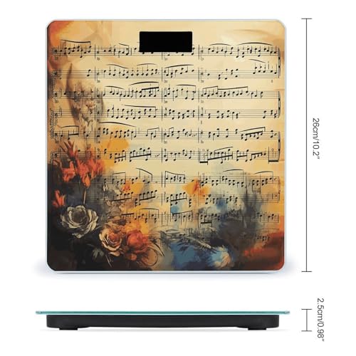Báscula de baño digital con notas musicales vintage 400 lb miniatura 2