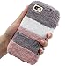 Jorisha Peluche Coque pour Samsung Galaxy A13 5G,Mignonne Lapin Fourrure Doux Duveteux Poilu Hiver Chaud Étui Souple Flexible Silicone Caoutchouc Housse pour Filles Femmes,Gris Blanc Rose