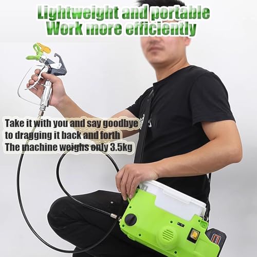 Zaino con spruzzatore di vernice airless portatile, 500 W ad alta potenza con 6 impostazioni di velocità, ideale per progetti di verniciatura interni ed esterni