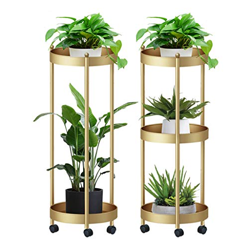 Nordic Iron Art Plant Stand - Multilayer Verplaatsbare Display Pots Houder - Waterdichte Balkon Scindapsus Bonsai Plank, 2 Stijlen