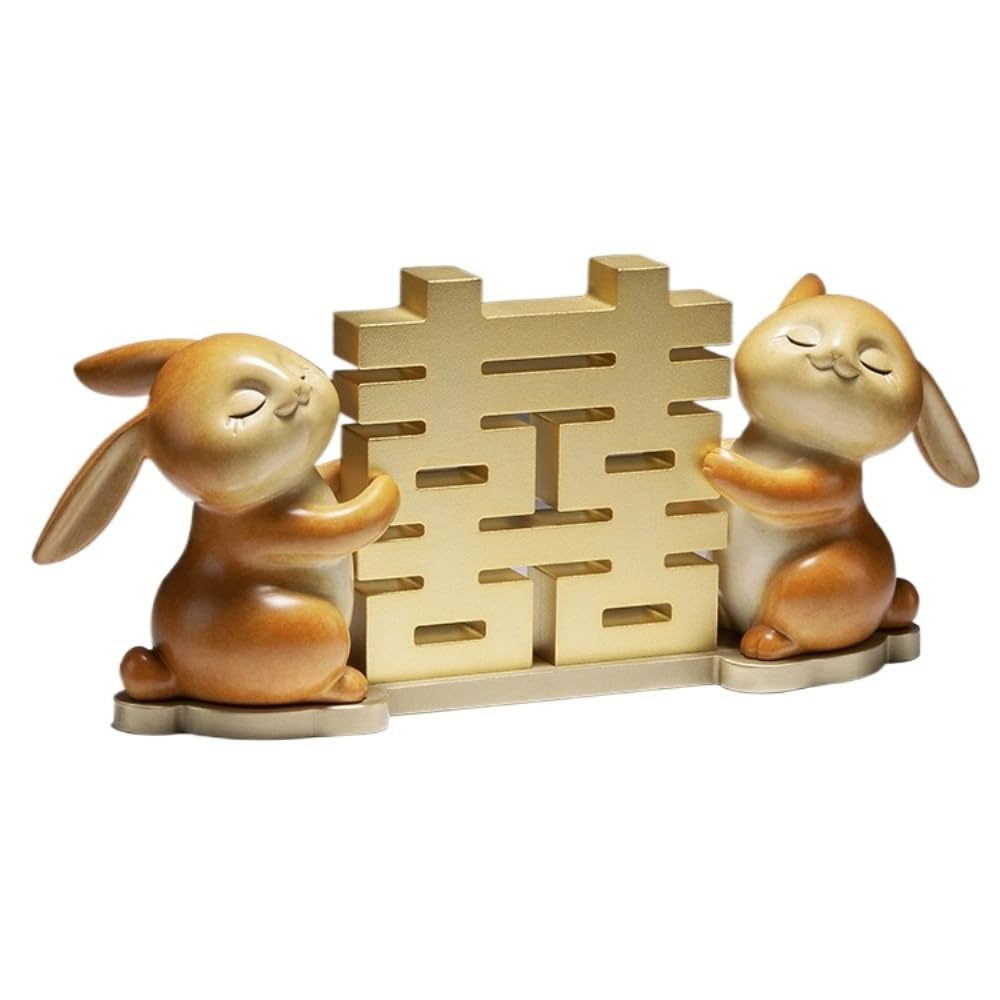 CHICKEN Bronze Living Room Ornaments Copper Desktop Rabbit Ornaments, Home Living Room Wedding, Decoration Crafts Ornaments to Attract Wealth