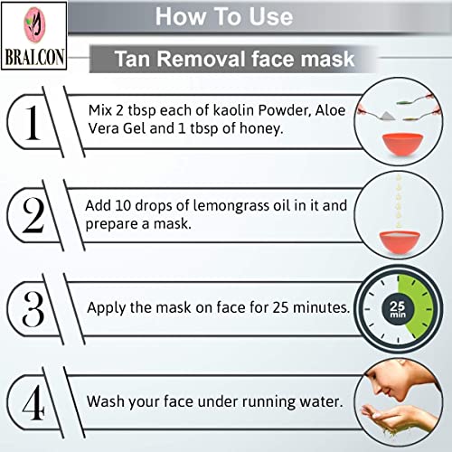 Image of BRALCON Kaolin Clay Powder - 100g | Chinni Mitti Powder for Face Pack, Skin Care | 100% Natural & Original for Healthy Hair & Skin | Removes Blackheads, Purifies Pores, Detoxes Skin
