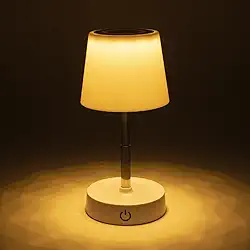 Abajur de Mesa LED com Base Antiderrapante Ideal para Quarto Escritório Estudo Recarregável Touch 3 Níveis de Luz Luminária Portátil sem Fio Dimerizável Premium