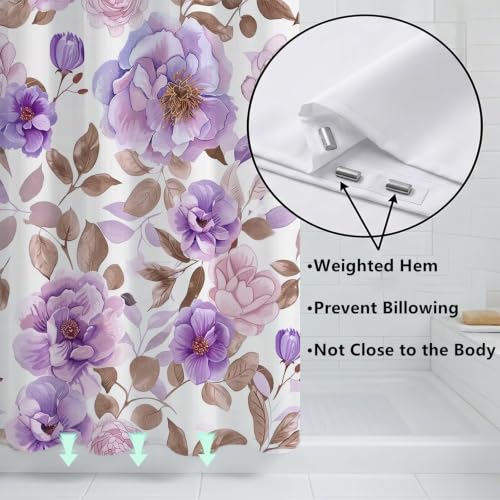 Rideau de douche imperméable et lavable en machine 130x170cm polyester