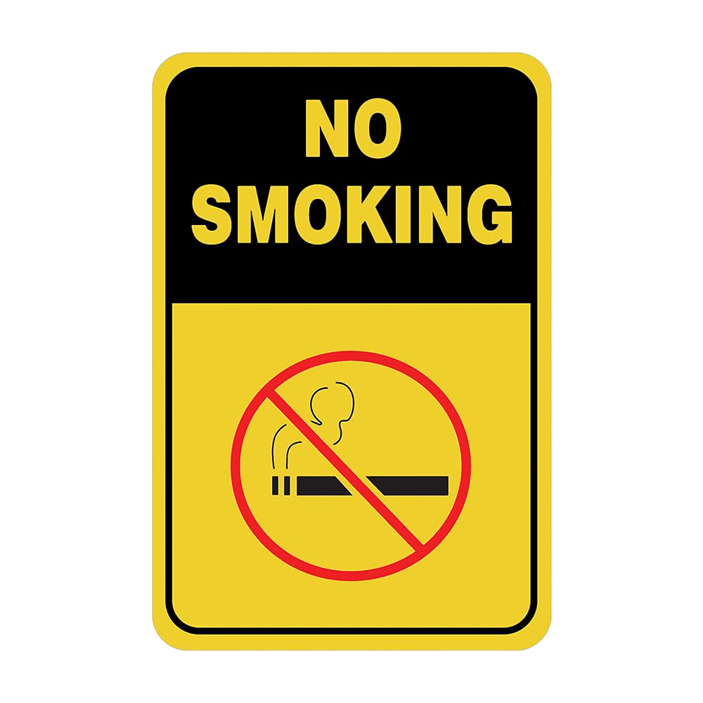 No Smoking Metal Sign,Metal Sign,Motivational Wall Hanging Sign,Vintage Metal Sign,Rustic Farmhouse Signs for Home Bar Coffee Office Garage Decor 8x12