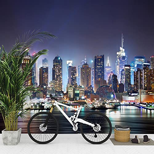 Runa Art Photo Wallpaper New York Skyline 352 x 250 cm Non-Woven Wall Art XXL Moderne Living Room Bedroom Colorful 9038011a - Image 2