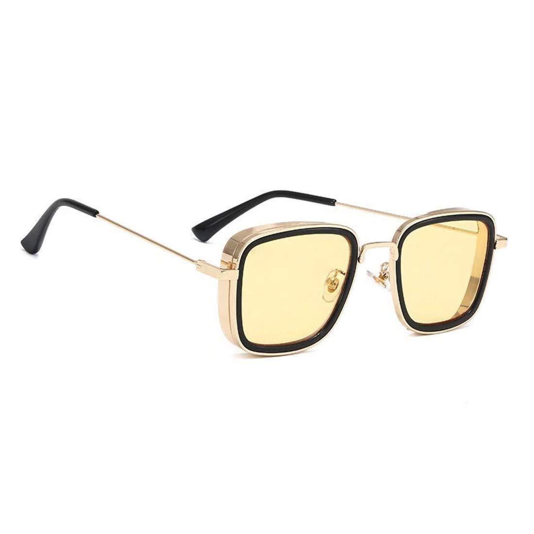 Kabir Singh Inspired Lightweight Sunglasses for Men and Women, Gold-Yellow, M