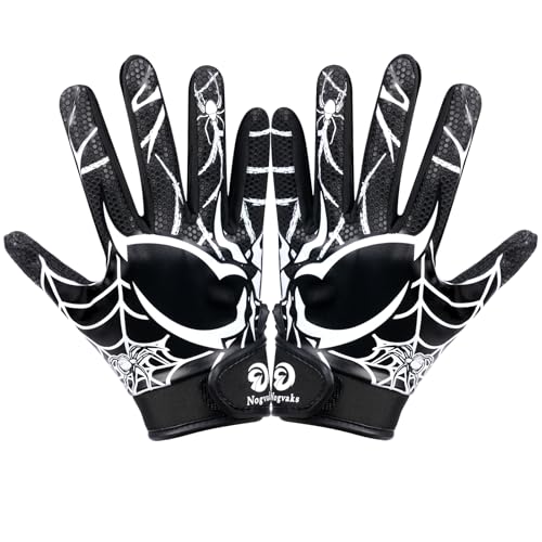 Nogvaks Youth Baseball Batting Gloves for Kids Boys Softball Teeball Gloves Non-Slip Breathable Lightweight for Sports TrainingBlack/White Youth XS/S