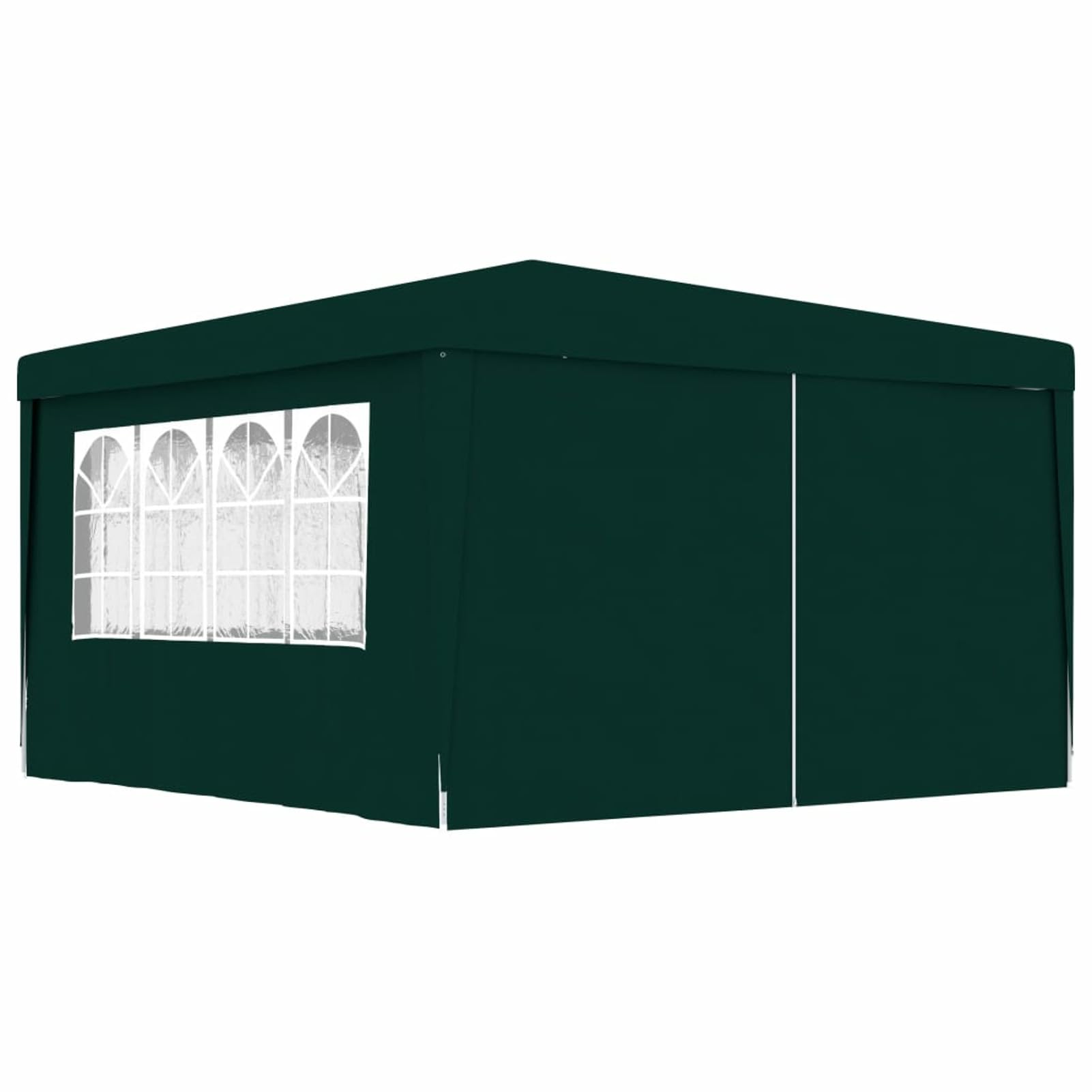 Gazebo Professionale con Pareti 4x4 m Verde 90 g/m²,Gazebo,Gazebo Professionale,Gazebo da Giardino,Gazebo Esterno-48536
