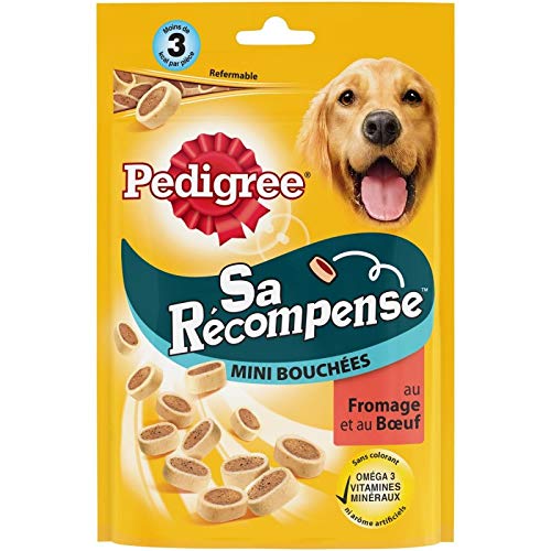 Pedigree Mini-Käse Hundeleckerlis – Köstliche Belohnung Mit Rind & Käse, Weniger Als 3 Kcal Pro Stück