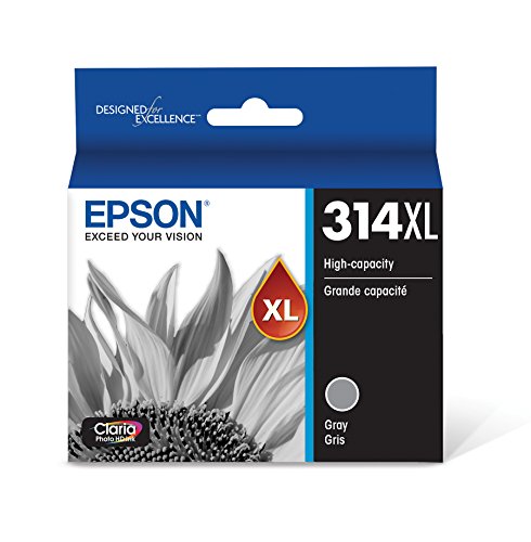 EPSON T314 Claria Photo HD -Ink High Capacity Gray -Cartridge (T314XL720-S) for Select Epson Expression Photo Printers