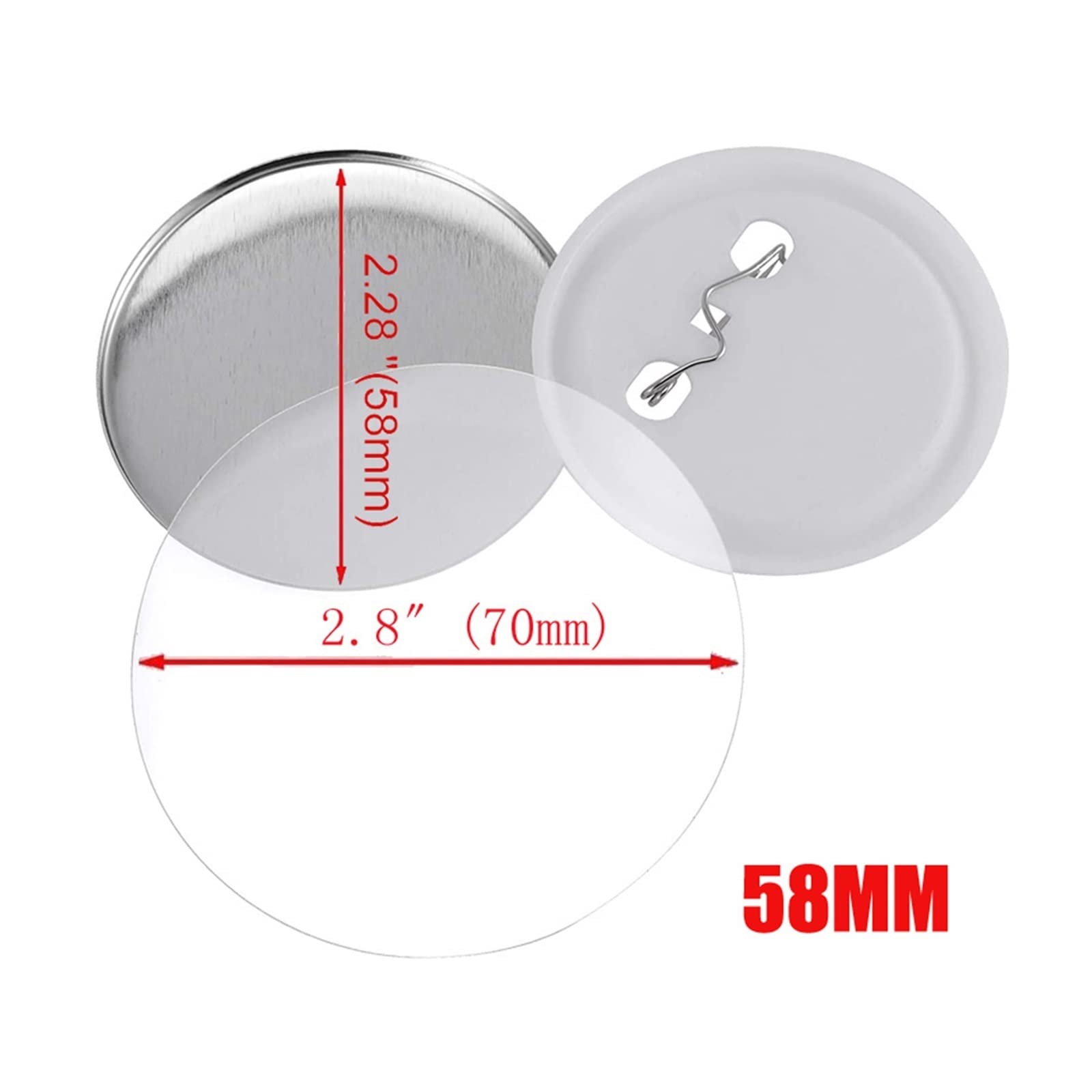 58mm Badges broche vierge 100 pièces bouton fabricant en plastique fournitures for Machine partie bricolage ensemble,Bricolage artisanal Pro