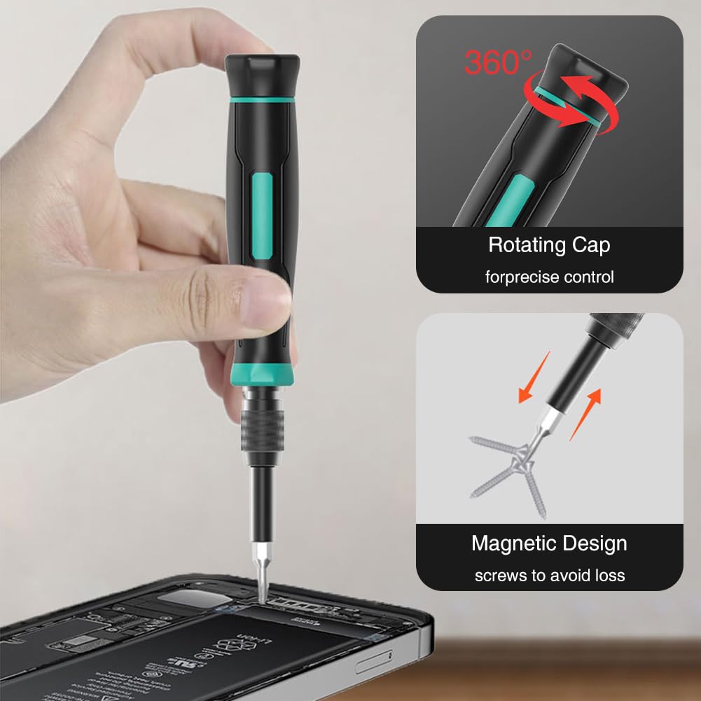 Juego de herramientas para mecánicos de precisión, 152 en 1, juego de destornilladores magnéticos, juego de herramientas de reparación de 152 piezas para smartphones, tabletas, ordenadores, consolas