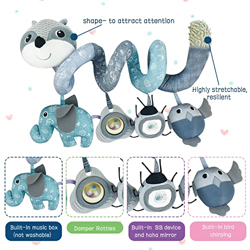 Coriver Kinderwagenspeelgoed voor baby's, Spiraal kinderwagen hangspeelgoed voor autostoel en baby mobiel kinderbedje… - Image 3