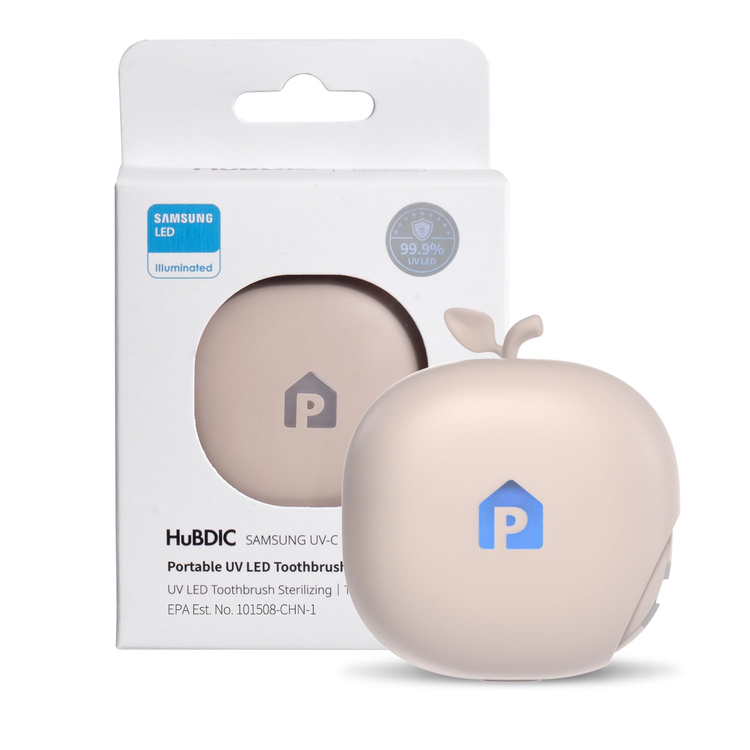 HubiCare Toothbrush Cleaner + Holder, UV-C/UV-A Dual LED Cleaner for Home, Office, and Travel, USB Rechargeable, Compatible with All Brush Heads, Automatic and Portable