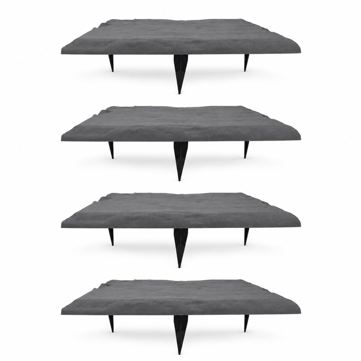 Elprico Garden Stepping Stones,Stake Into The Ground with Ground Nails Garden Decoration, Personalized Stepping Stones for Outdoor Walkway for Park Courtyard (Gray)
