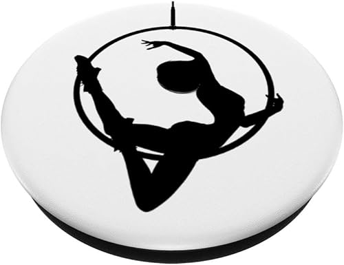 Miniatura 2 de Aerial Hoop Lyra Circus Flow Arts Aerialist Black and White - Agarre y soporte para teléfonos y tabletas