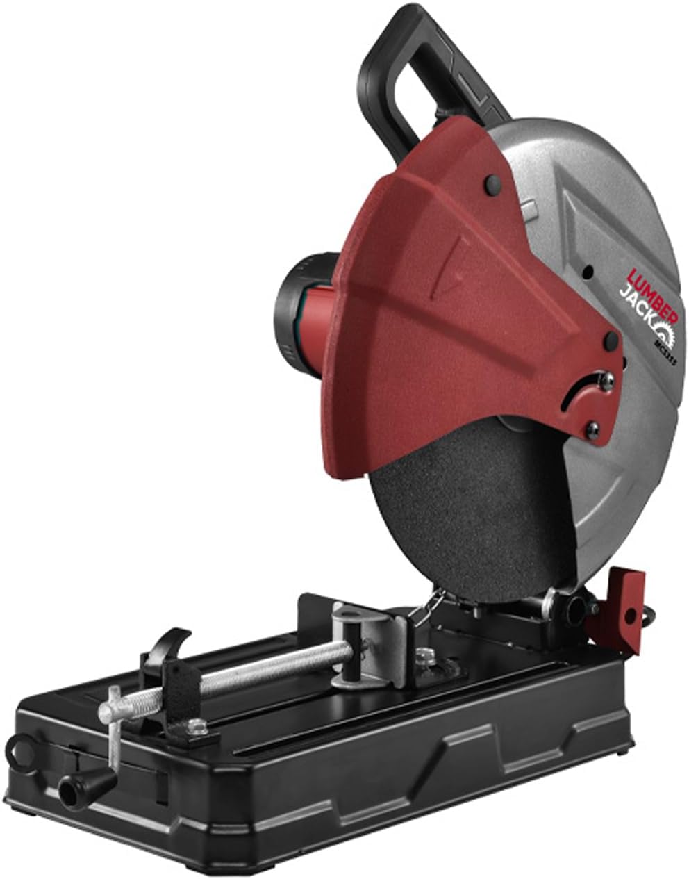 Lumber Jack MCS355 14" Metal Cutting Saw 2600W 355mm Abrasive Disc, 3600RPM Cross Cut, Adjustable Height Stop, Quick Release Clamping Mechanism