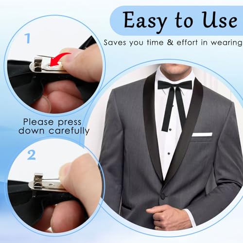 Image of Luckyvestir Mens Bow Tie, Western Ties for Men, Black Bowtie for Women, String Colonel Ribbon Tie for Party Prom Wedding