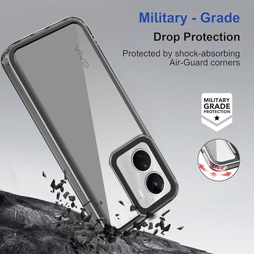 Image of amazon basics Back Case Cover for Vivo Y16 (TPU + PC Translucent Black)