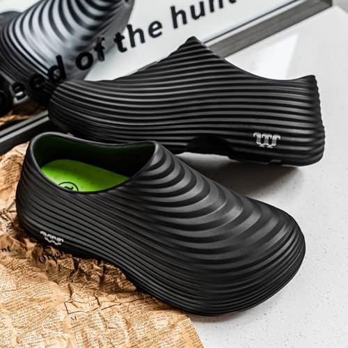 Image of Unisex Black Chef Shoes Men & Women Lightweight Non-Slip Work Shoes for Kitchens