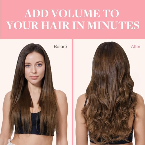Image of GOO GOO Clip in Hair Extensions Real Human Hair, Remy Human Hair Extensions Clip ins for Women, Natural Human Hair, 20inch 120g 7Pcs, 4A Chocolate Brown