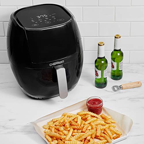 Chefman Turbofry Touch 8 Quart Air Fryer W/ Xl Viewing Window & Advanced Digital Display, Fry With Less Oil For Healthy Food, Adjustable Temperature Control, Cooking Presets & Dishwasher-Safe Basket #TOP4