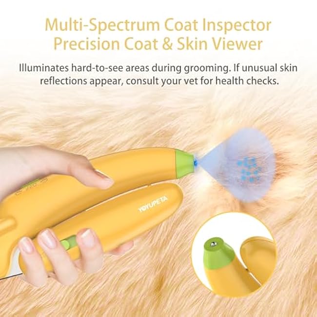 Dog Nail Clippers with LED Light & Nail File ¨C Professional at-Home Pet Grooming Kit, Razor-Sharp Claw Trimmer & Built-in File for Safe, Stress-Free Trimming on Dogs Cats. Yellow-ZYrB2TeA