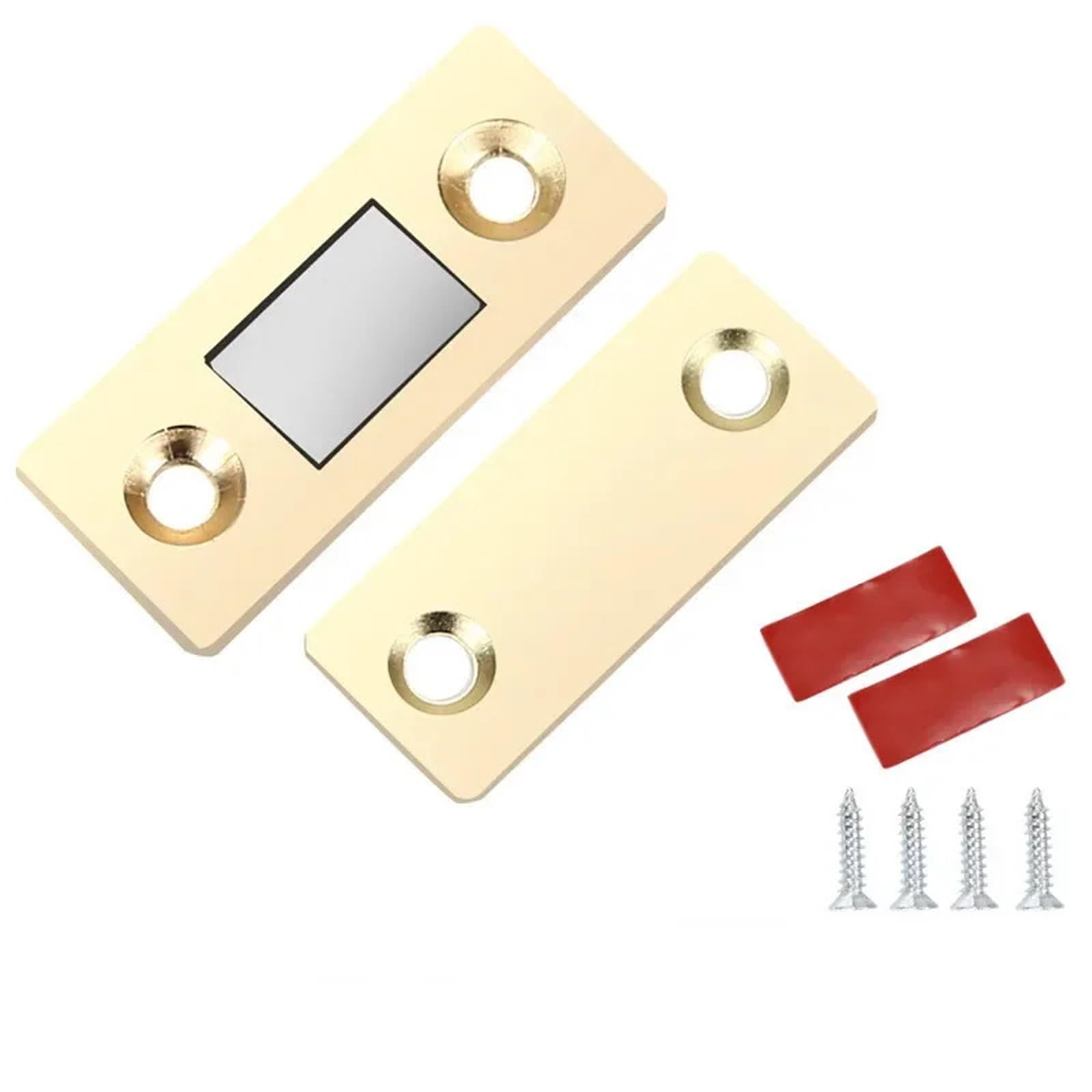 Ppqiru Gold With Stickers 10Pcs Cabinet Catches Hidden Door Closer For Cupboards