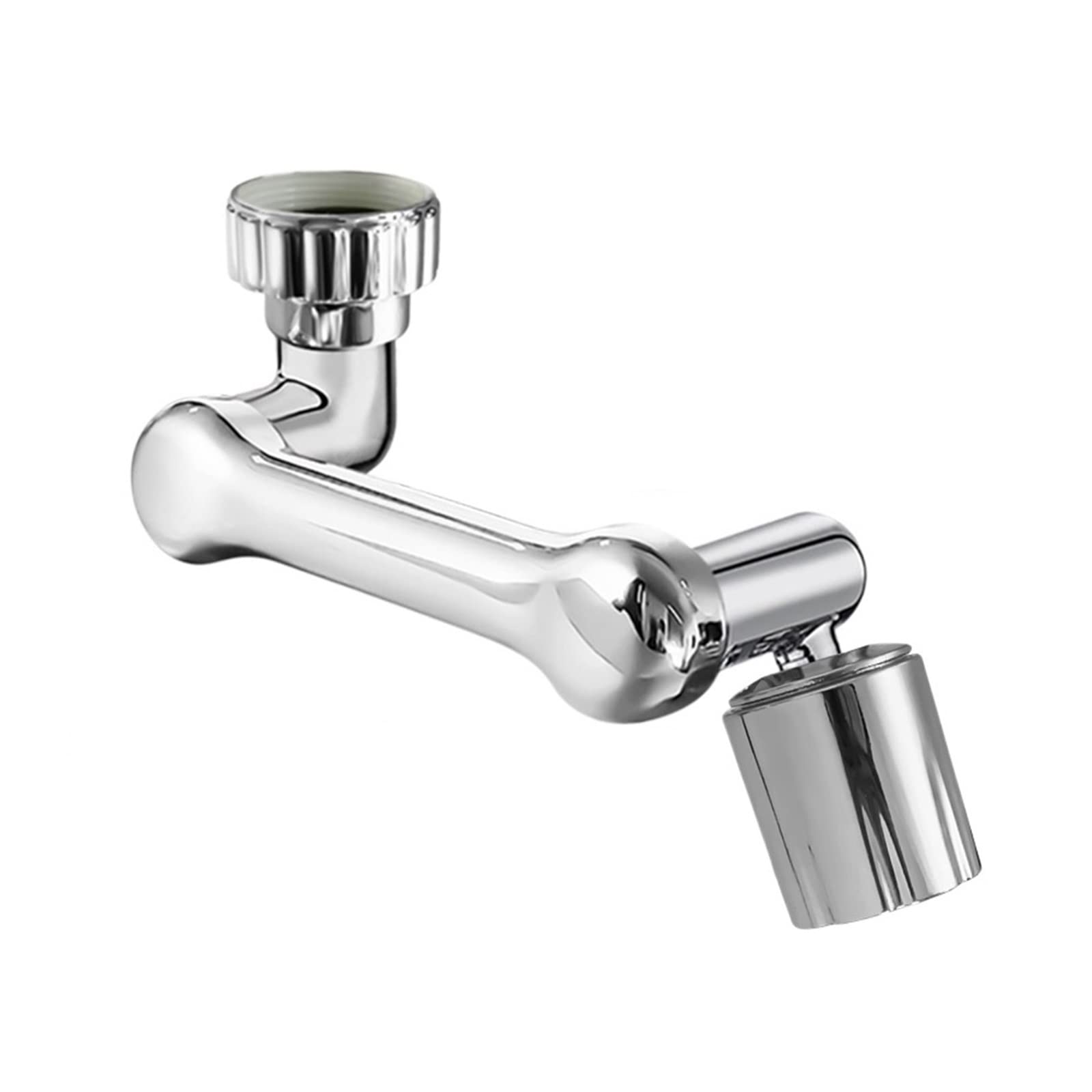 Eretyret 1080 Degree Double 1080° Universal Rotation Faucet Extender Sprayer Head Kitchen Robot Arm Extension Faucets Mixer Aerator Bubbler Water Tap Nozzle Foldable Design(1080 Degree Double)