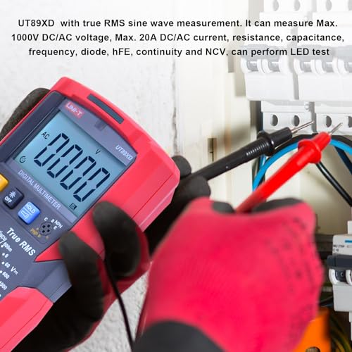 Image of UNI-T UT89XD Digital Multimeter Tester, TRMS 6000 Counts AC DC 1000V Multimetro Volt Ohm Meter Automotive Electrical Capacitance Multimeter, Measures Current Temperature NCV Resistance