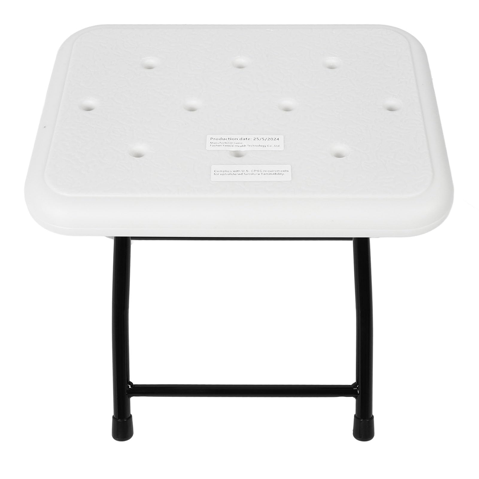 Klappbarer Duschstuhl, Sitz, stabile, rutschfeste Füße, Badezimmerbank, bequemer Duschhocker für ältere Erwachsene, Senioren, Karbonstahl, Kunststoff, 39,9 x 37,9 x 27,9 cm