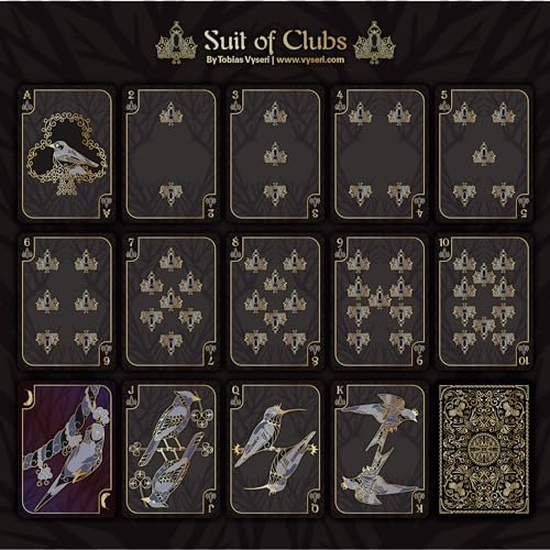 Celestial Wings: Baraja de Cartas con Diseño de Pájaros Elegantes miniatura 5