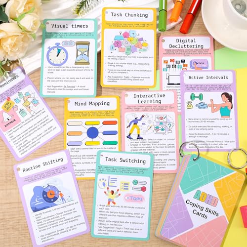 25 Pcs ADHD Coping Skills Cards