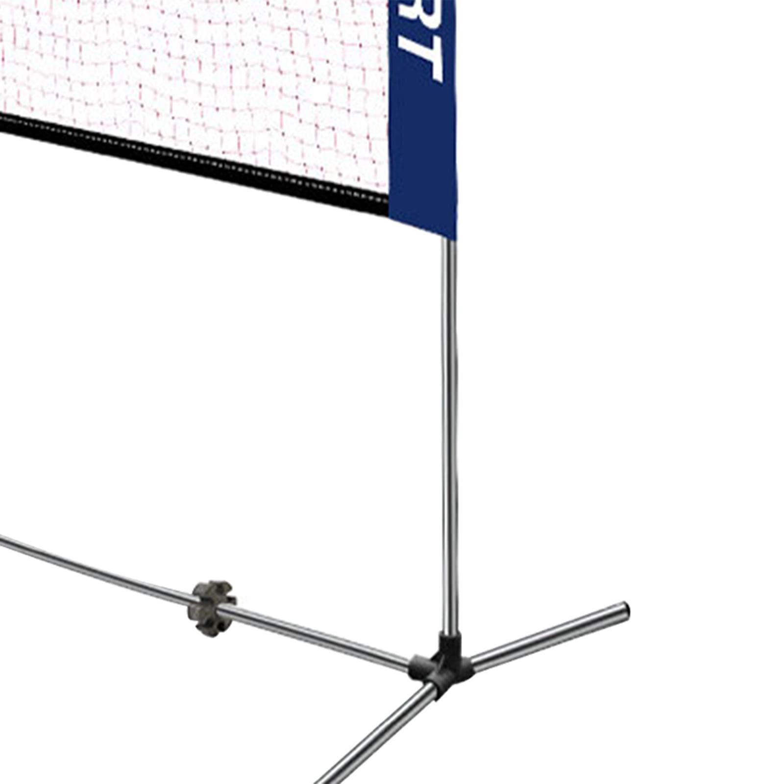 Set di reti da Badminton 6 Set da Badminton Incluso Borsa da Trasporto Set da Rete da Tennis Rete da pallavolo Rete da Badminton Resistente per Cortile Regolabile per Campo per Adulti, Larghezza 3,1