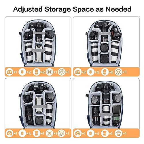Image of MOSISO Camera Backpack, Photography Camera Bag 15-16 inch Waterproof Hardshell Case with Tripod Holder&Laptop Compartment