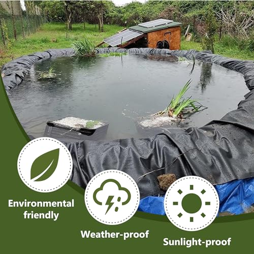 Bache bassin exterieur impermeable avec evacuation eau pour sources et étangs