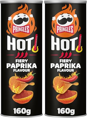 Pringles Hot Fiery Paprika 160g (Paquete de 2)
