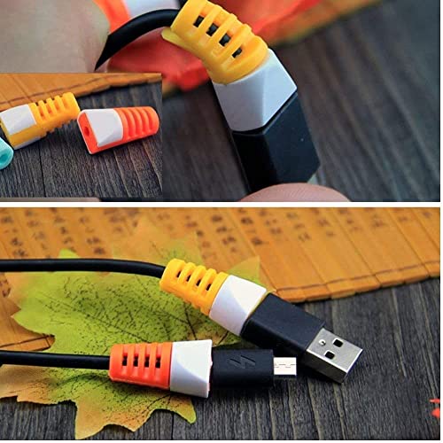 Image of Spiral Cable Protector Charging Cable Protection Data Cable Protective Cord Saver Cable Protective Cover for Earphone Data Wire Cable Durable PVC Pink Grey Silver - Multicolor (Set of 8)