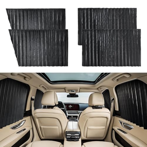 GlideSpark Car Window Sun Shades Privacy Shades for Side Windows Magnetic Privacy Curtains Window Covers for Privacy Removable and Washable Window Shade for Baby in Car Sleeping